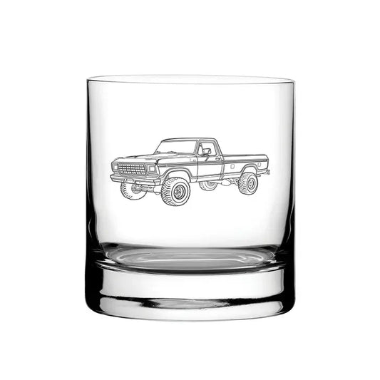 Fd F150 Truck glass tumbler – digital engraving mockup / engraving preview