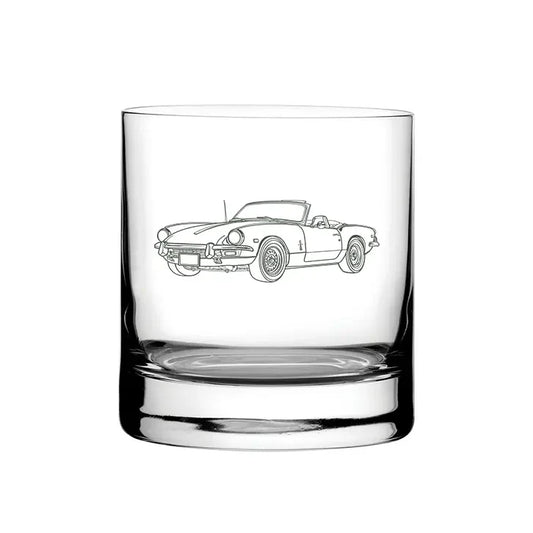 Tri Spitfire Car glass tumbler – digital engraving mockup / engraving preview