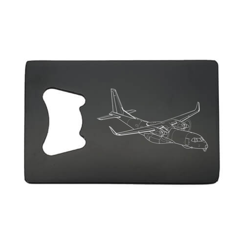 Illustration of Airbus C295 Aircraft ArtworkEngraved on Bottle Opener | Giftware Engraved
