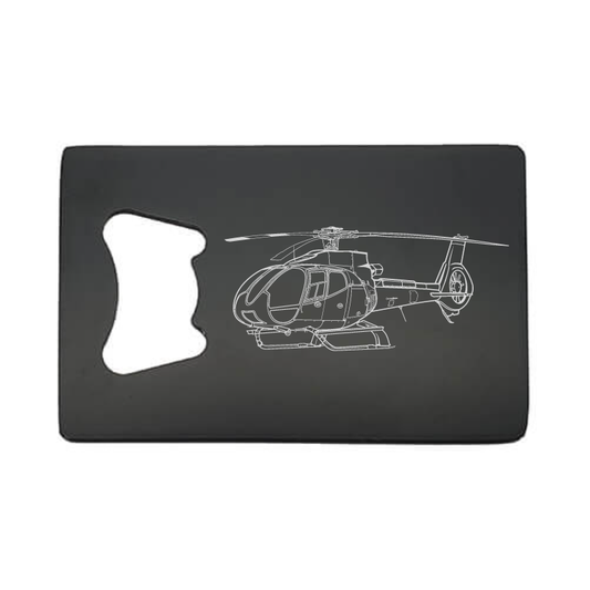 Illustration of EC130 Eurocopter Helicopter ArtworkEngraved on Bottle Opener | Giftware Engraved