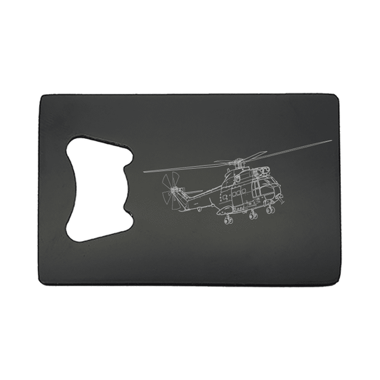 Illustration of Puma Helicopter ArtworkEngraved on Bottle Opener | Giftware Engraved