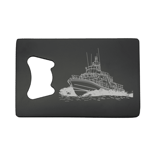 Illustration of RNLI Lifeboat ArtworkEngraved on Bottle Opener | Giftware Engraved