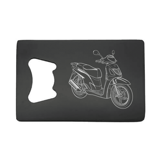 Illustration of Honda SH125 Scooter ArtworkEngraved on Bottle Opener | Giftware Engraved