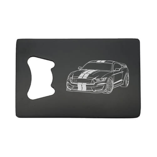 Illustration of Ford Shelby Mustang ArtworkEngraved on Bottle Opener | Giftware Engraved