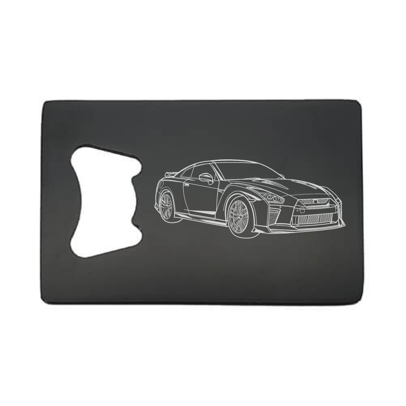 Illustration of Nissan GT-R35 ArtworkEngraved on Bottle Opener | Giftware Engraved