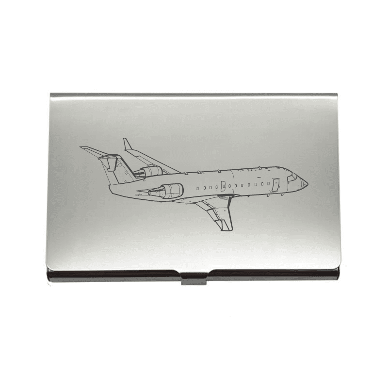 Bombardier CRJ Jet Aircraft Business Credit Card Holder | Giftware Engraved