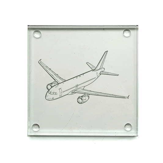 Airbus A320 Aircraft Drinks Coaster Selection | Giftware Engraved