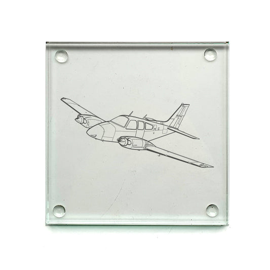 Beechcraft Baron Aircraft Drinks Coaster Selection | Giftware Engraved