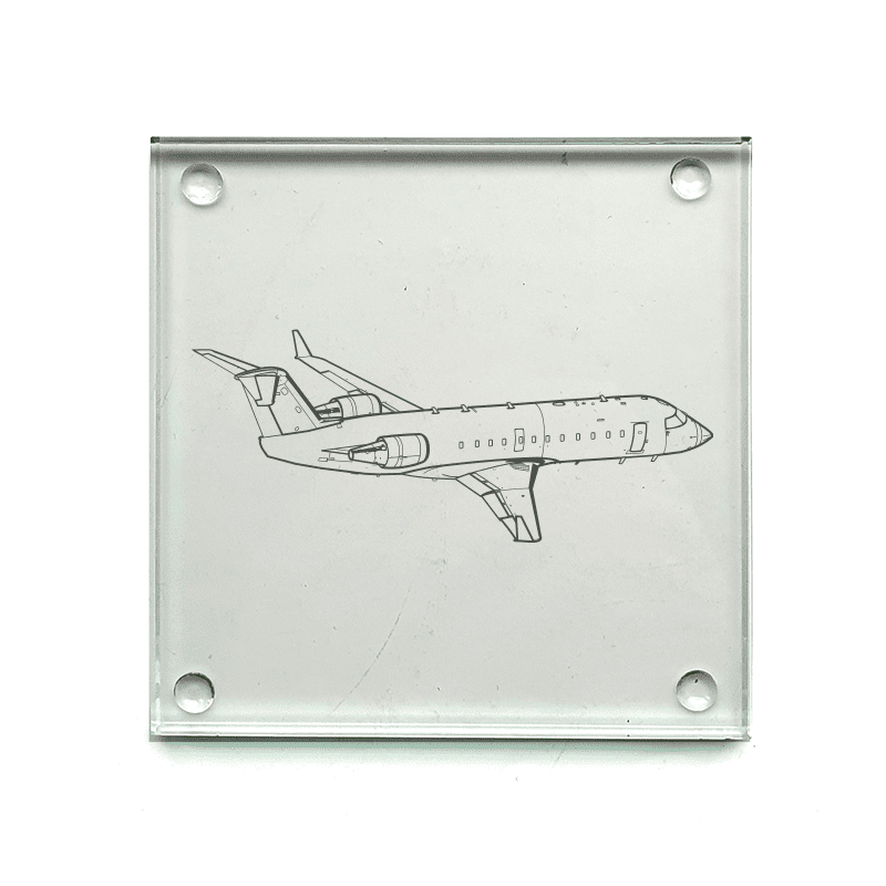 Bombardier CRJ Jet Aircraft Drinks Coaster Selection | Giftware Engraved