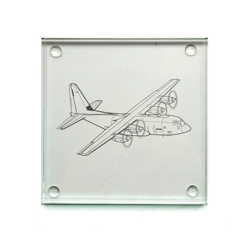 C130 Hercules Aircraft Drinks Coaster Selection | Giftware Engraved