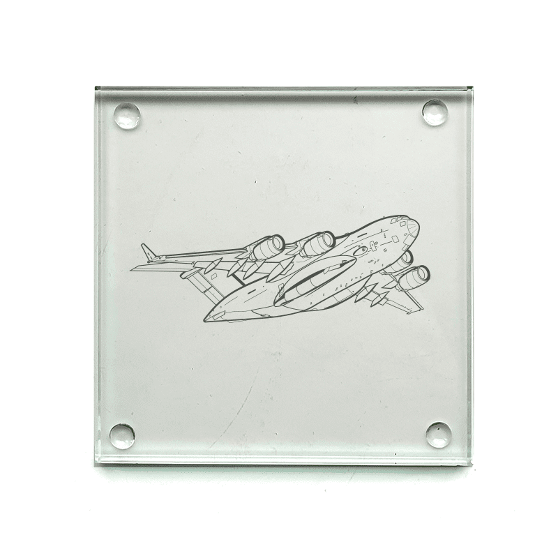 C17 Globemaster Aircraft Drinks Coaster Selection | Giftware Engraved