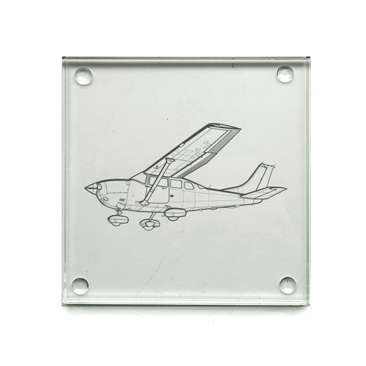 Cessna 206 Aircraft Drinks Coaster Selection | Giftware Engraved