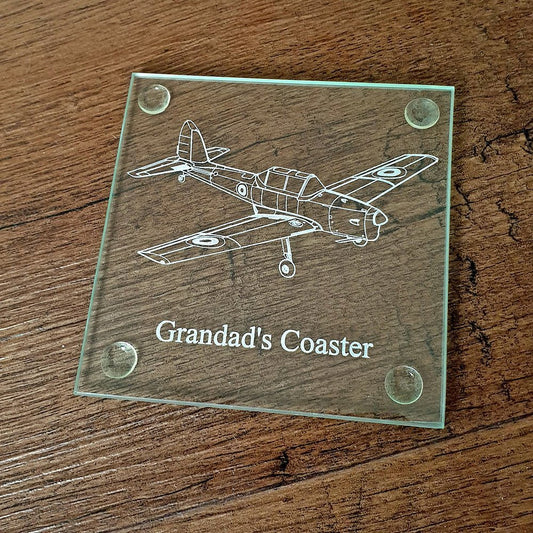 Chipmunk Aircraft Drinks Coaster Selection | Giftware Engraved