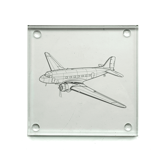 Douglas DC3 Aircraft Drinks Coaster Selection | Giftware Engraved