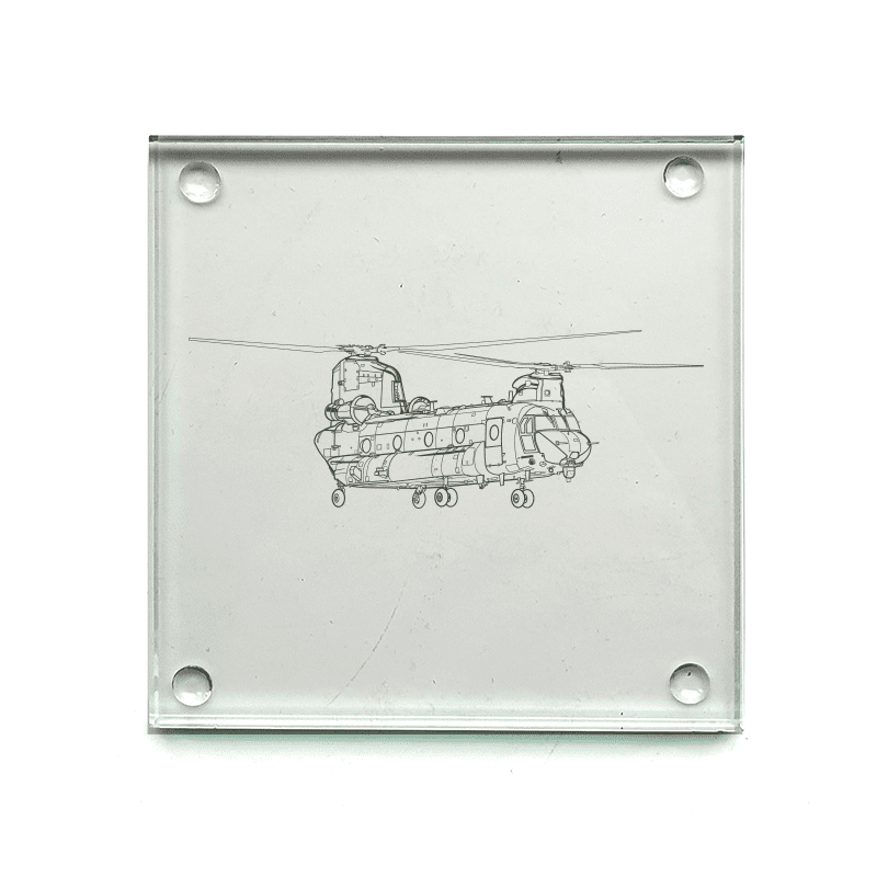 Chinook Helicopter Drinks Coaster Selection | Giftware Engraved