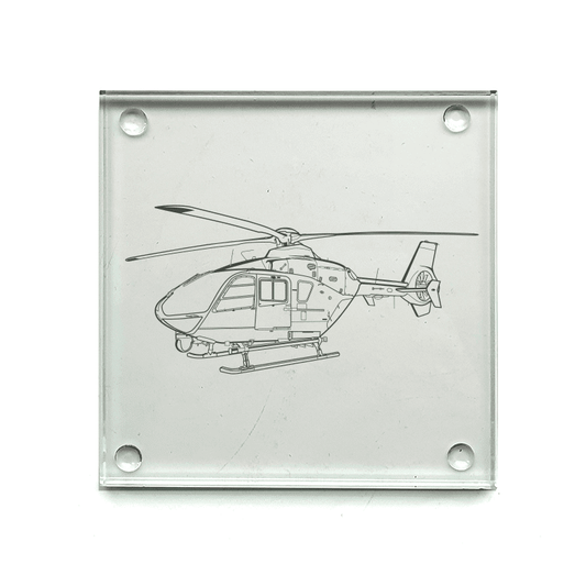 EC 135 Eurocopter Helicopter Drinks Coaster Selection | Giftware Engraved