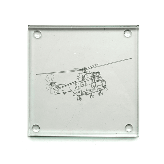 Puma Helicopter Drinks Coaster Selection | Giftware Engraved