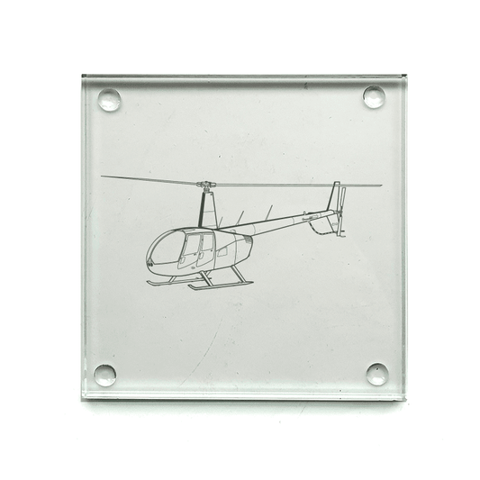Robinson R44 Helicopter Drinks Coaster Selection | Giftware Engraved