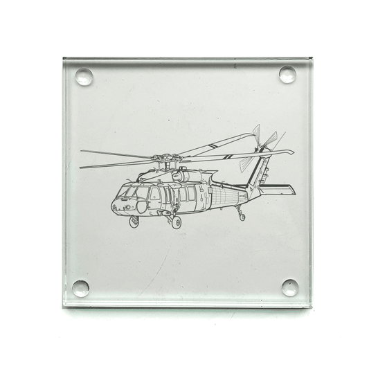 UH60 Blackhawk Helicopter Drinks Coaster Selection | Giftware Engraved