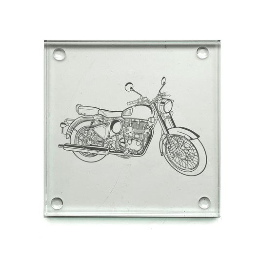 RE Classic 500 Motorcycle Drinks Coaster Selection | Giftware Engraved