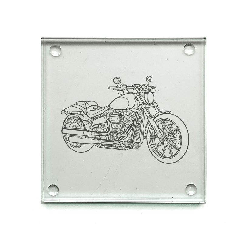 Harley Davidson Breakout Motorcycle Drinks Coaster Selection | Giftware Engraved
