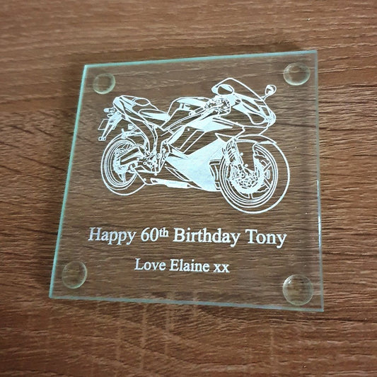 Racing Bike  Drinks Coaster Selection | Giftware Engraved
