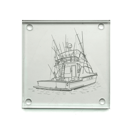 Fishing Yacht Drinks Coaster Selection | Giftware Engraved