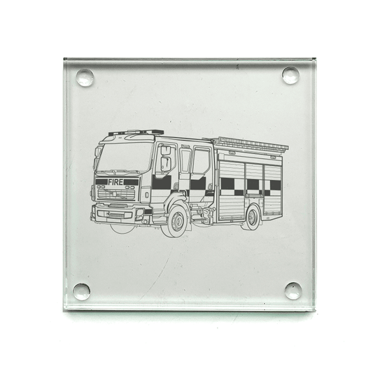 Fire Truck Drinks Coaster Selection | Giftware Engraved