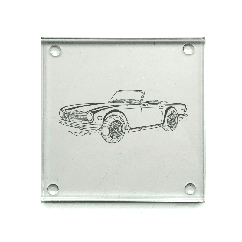 Triumph TR6 Car Drinks Coaster Selection | Giftware Engraved