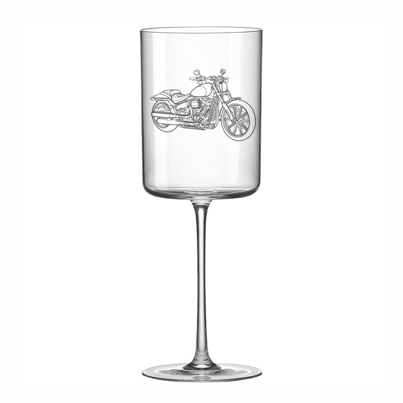 HD Breakout Motorcycle Wine Glass Selection | Giftware Engraved