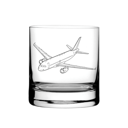 Airbus A320 Aircraft Tumbler Glass | Giftware Engraved