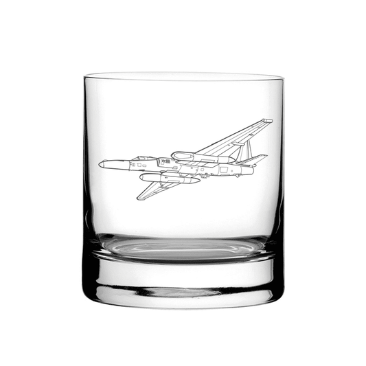 Lockheed U2 Spy Plane Tumbler Glass | Giftware Engraved