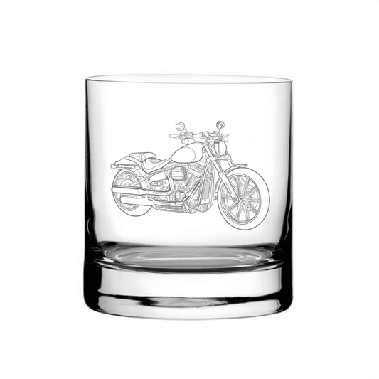 HD Breakout Motorcycle Tumbler Glass Selection | Giftware Engraved