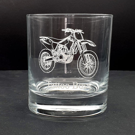 Dirt Bike Motorcycle Tumbler Glass Selection | Giftware Engraved