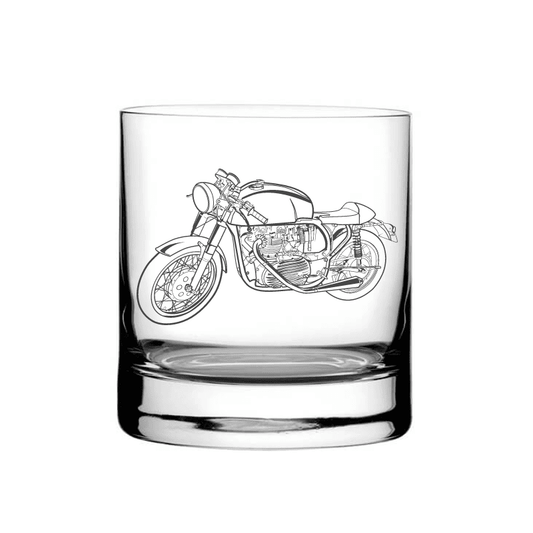Café Racer Motorcycle Tumbler Glass Selection | Giftware Engraved