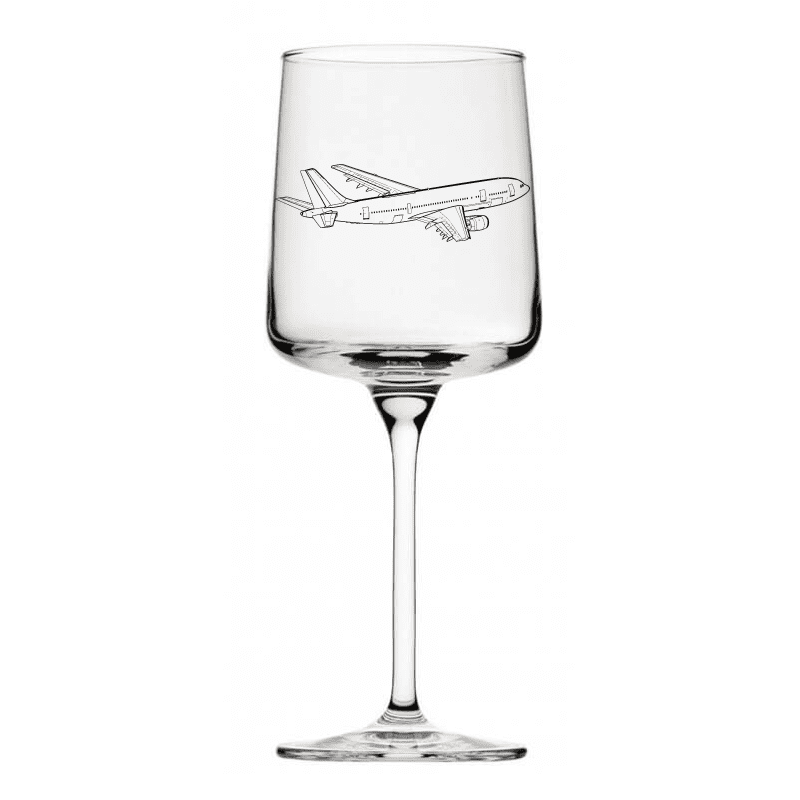 Airbus A300 Aircraft Everyday Wine Glass | Giftware Engraved