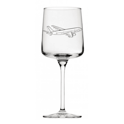 Airbus A300 Aircraft Everyday Wine Glass | Giftware Engraved