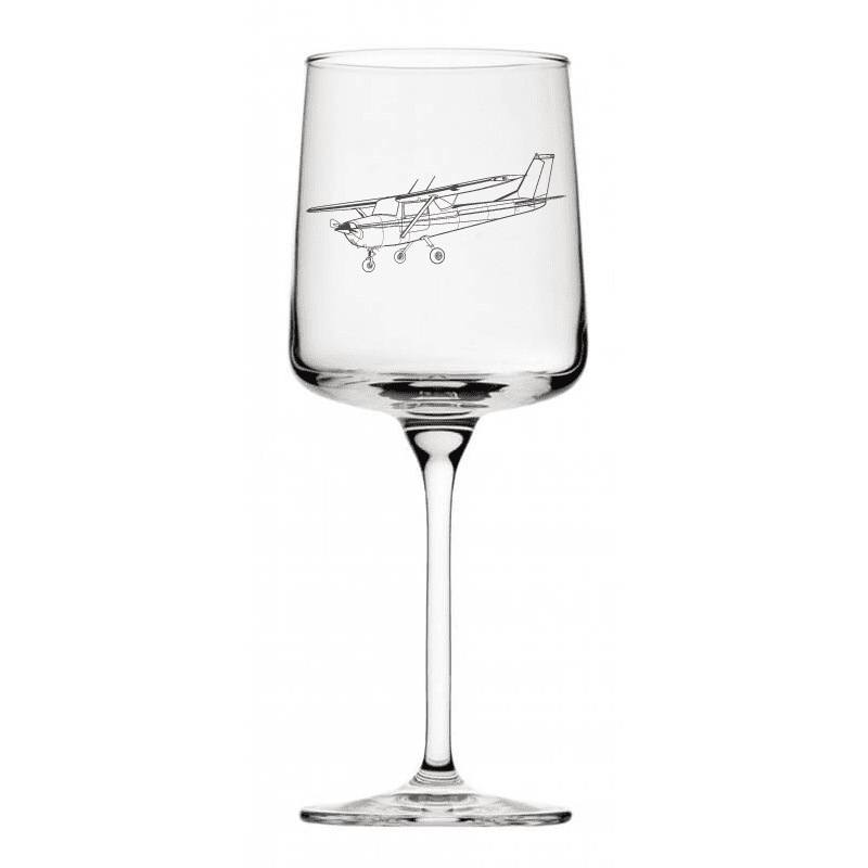 Cessna 152 Aircraft Everyday Wine Glass | Giftware Engraved