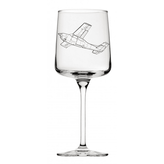 Cessna 210 Centurion Aircraft Everyday Wine Glass | Giftware Engraved