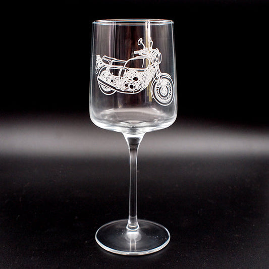 SUZ GT750 Motorcycle Wine Glass Selection | Giftware Engraved