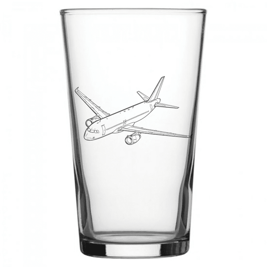 Airbus A320 Aircraft Beer Glass | Giftware Engraved