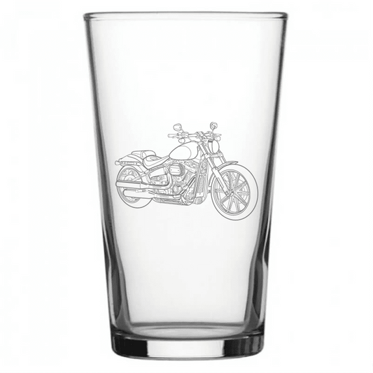 HD Breakout Motorcycle Beer Glass | Giftware Engraved