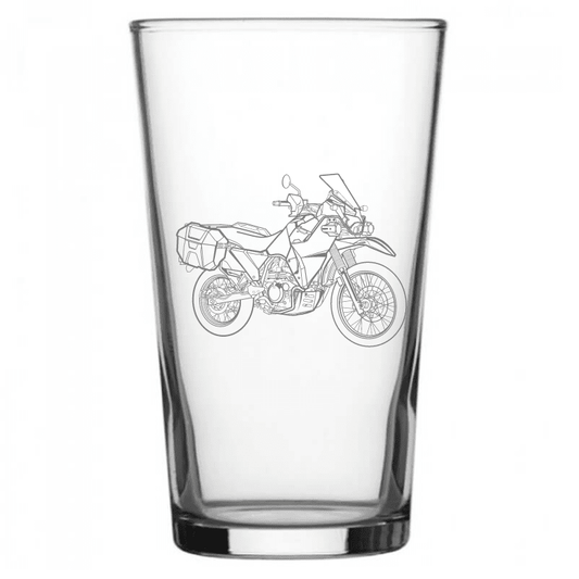 KAW KLR650 Motorcycle Beer Glass | Giftware Engraved