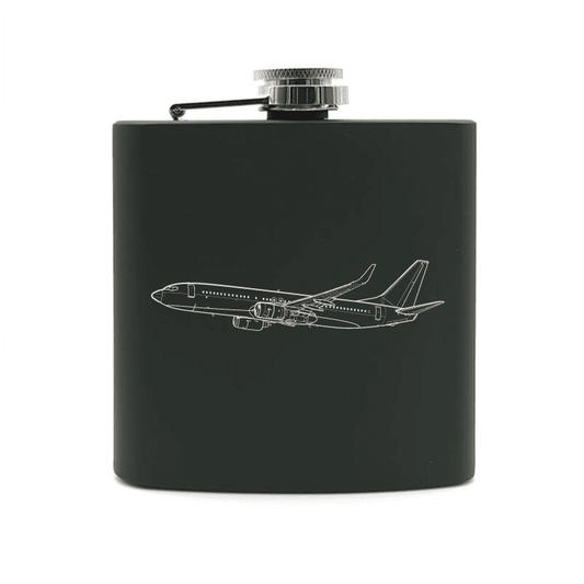 Boeing 737 Aircraft Steel Hip Flask | Giftware Engraved
