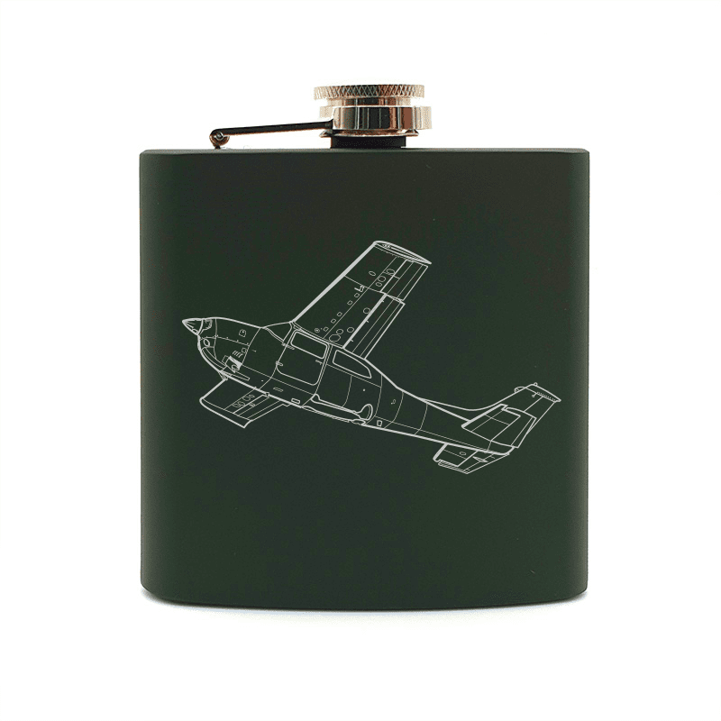 Cessna 210 Centurion Aircraft Steel Hip Flask | Giftware Engraved