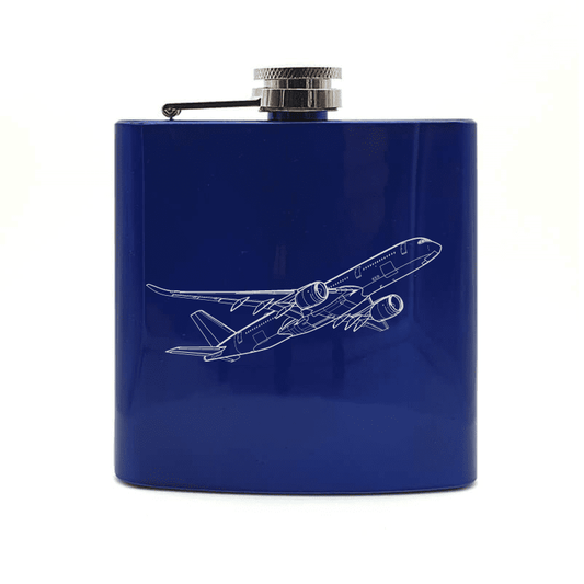 Airbus A350 Aircraft Steel Hip Flask | Giftware Engraved