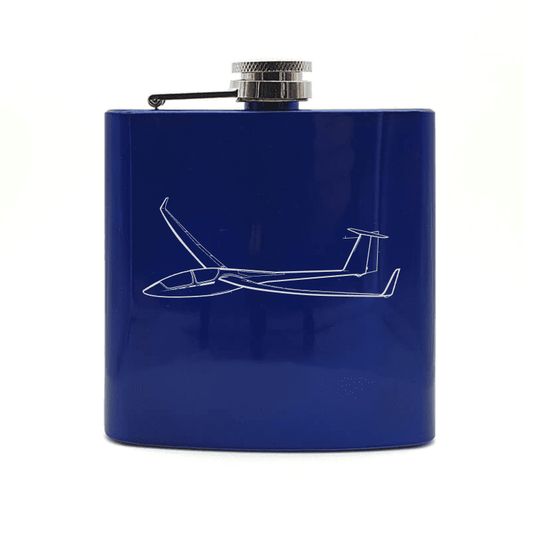 Ash 25 Glider Steel Hip Flask | Giftware Engraved