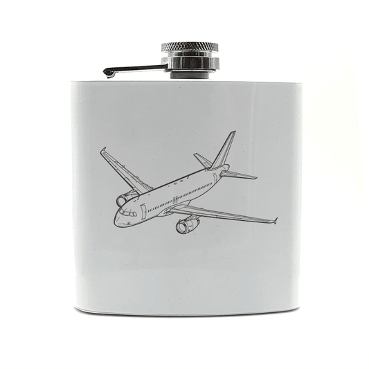 Airbus A320 Aircraft Steel Hip Flask | Giftware Engraved