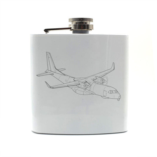 Airbus C295 Aircraft Steel Hip Flask | Giftware Engraved
