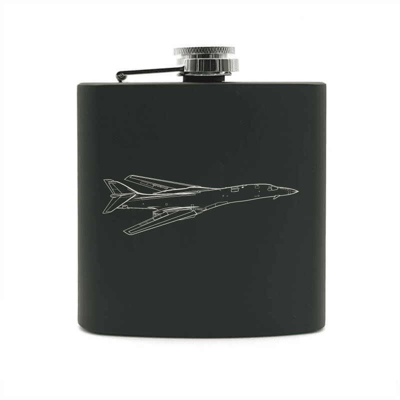 Rockwell B1 Lancer Aircraft Steel Hip Flask | Giftware Engraved